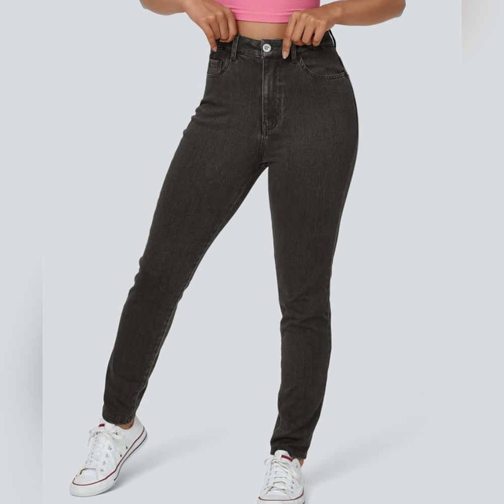 Halara Flex High Waisted Zipper Pocket Skinny Jeans